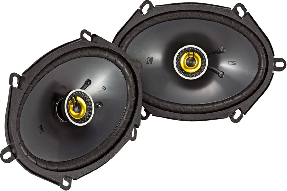 KICKER CS Series CSC68 6x8 Inch Car Audio System Speakers - Black, Sol