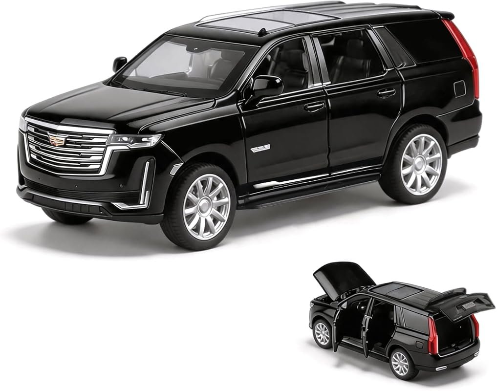 WAKAKAC Pull Back Die-cast Escalade SUV Toy Cars with Sounds & Lights - Perfect Gift for Kids