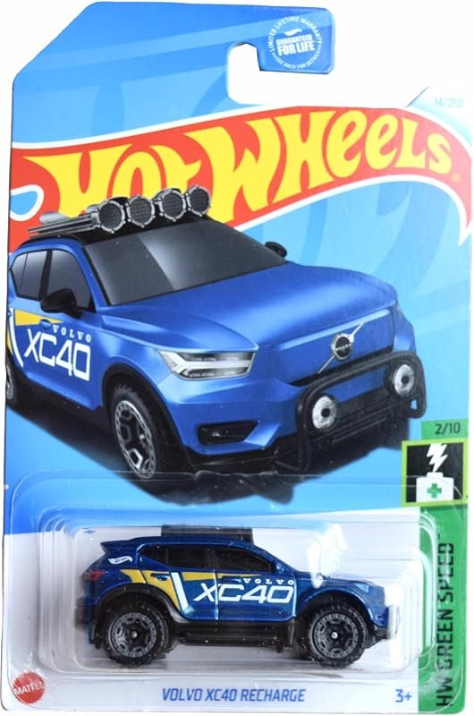Hot Wheels Volvo XC40 Recharge in Blue - HW Green Speed 2/10, Limited Edition 1:64 Scale