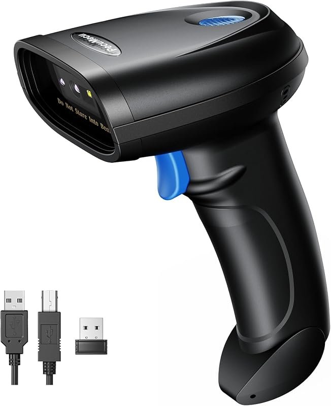 TM-10B 1D/2D barcode scanner, Bluetooth, 2.4G wireless or USB, compatible with Windows, Android, iOS