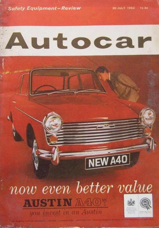 Autocar Magazine 20 July 1962 issue featuring Volvo P1800 road test, collectible vintage motoring magazine