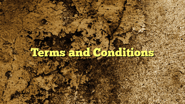Terms and Conditions
