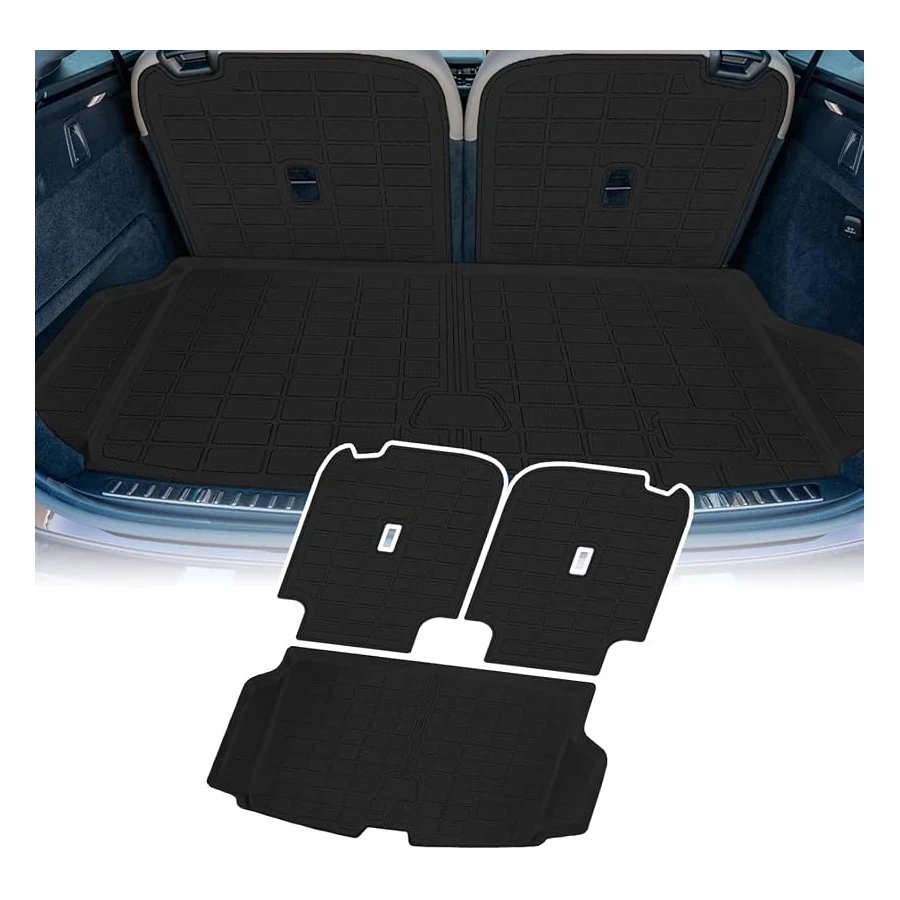 Cargo liner set for Volvo XC90 2016–2026, custom-fit trunk mat and seatback protectors