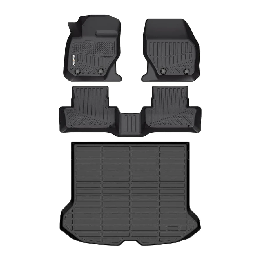 GINOWY Floor Mats and Cargo Liner for Volvo XC60 2010-2017, TPE All-Weather Rubber Trunk Set
