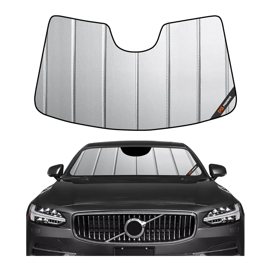 Safeguard custom-fit windshield sunshade for Volvo S90, V90, V90 Cross Country, UV protection, heat reduction