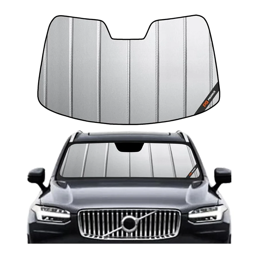 Safeguard Custom Front Windshield Sunshade for Volvo XC90 2016-2026, Blocks Heat and UV Rays.