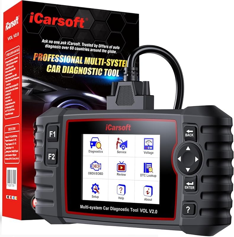 iCarsoft VOL V2.0 (2025) OBD2 scanner for Volvo/Saab with Auto VIN, oil reset, EPB, ABS bleed