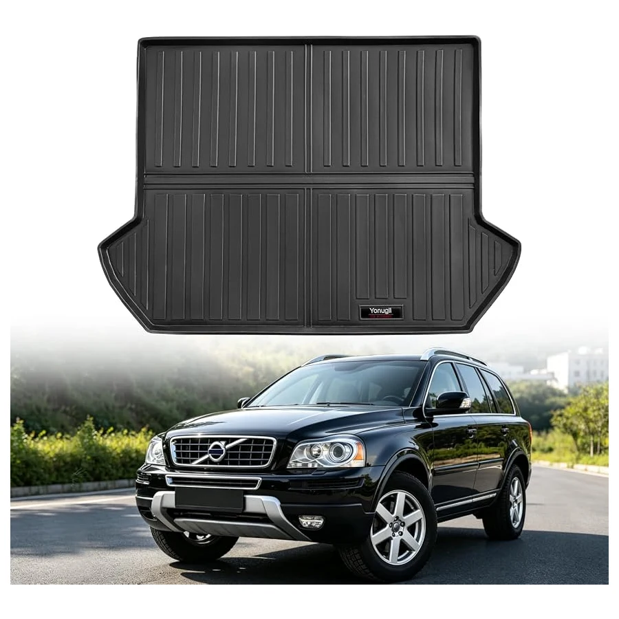 Custom Fit Cargo Trunk Liner for Volvo XC90 2003-2014, All-Weather TPE, Durable Protection
