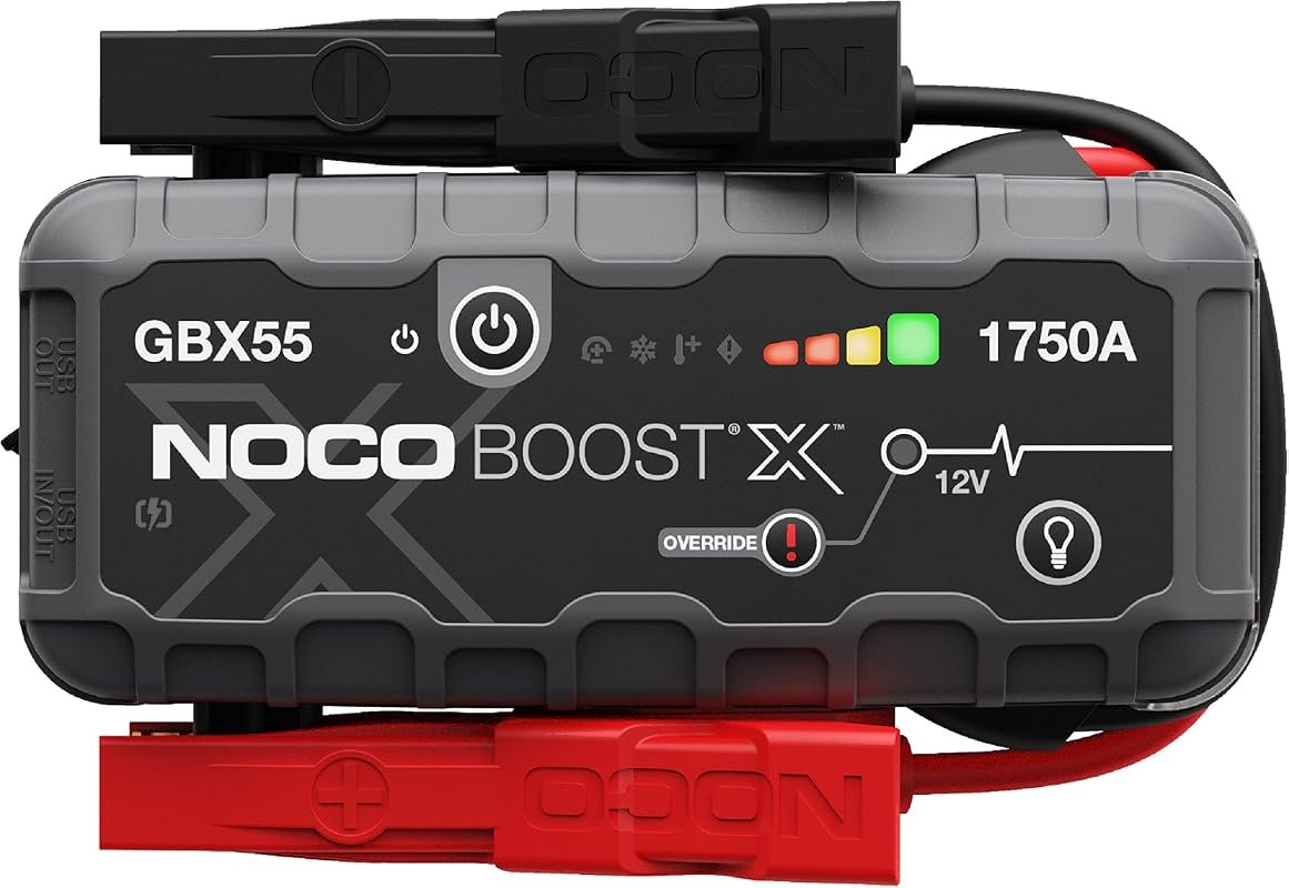 NOCO Boost X GBX55 1750A UltraSafe Lithium Jump Starter, Spark-Proof, Reverse Polarity Protection, for 7.5L Gas/5.0L Diesel