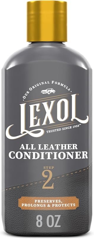 Lexol All Leather Conditioner - Revitalize Car Seats, Furniture, and Accessories with 8oz of Nourishing Formula