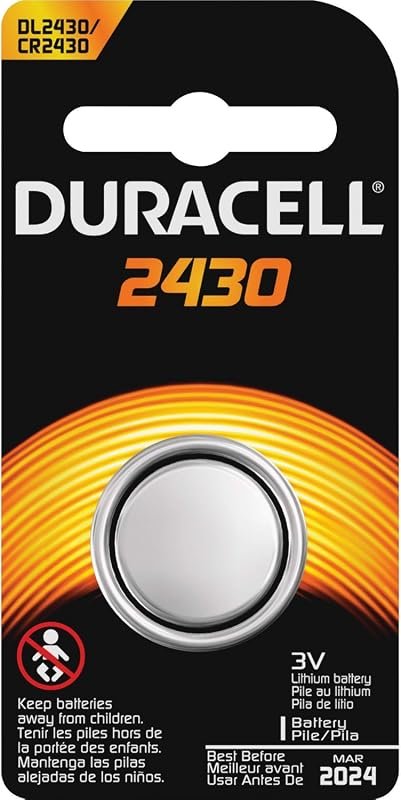 Duracell Lithium Coin Batteries - Reliable 2430 3V Power for Electronics and More