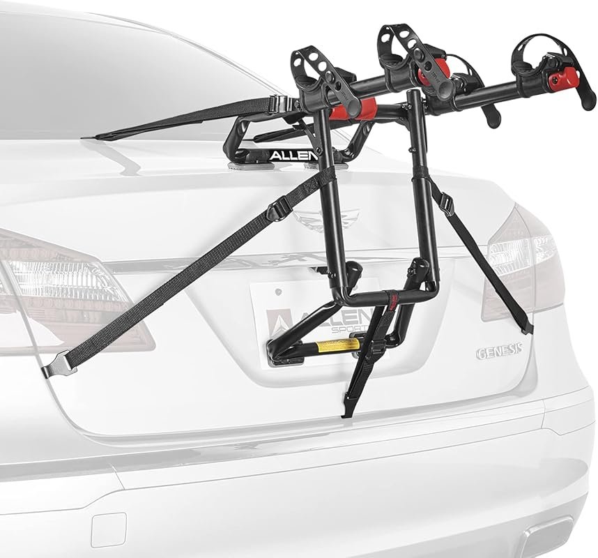 Allen Sports Premier 2-Bike Trunk Rack Model S102 - Durable, Easy to Use, Fits Most Vehicles