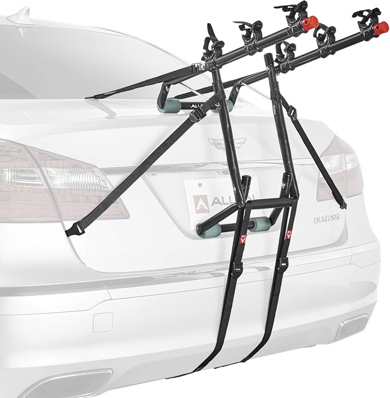Allen Sports Deluxe Trunk Mount 3-Bike Carrier - Easy to Install, Secure Fit, Black