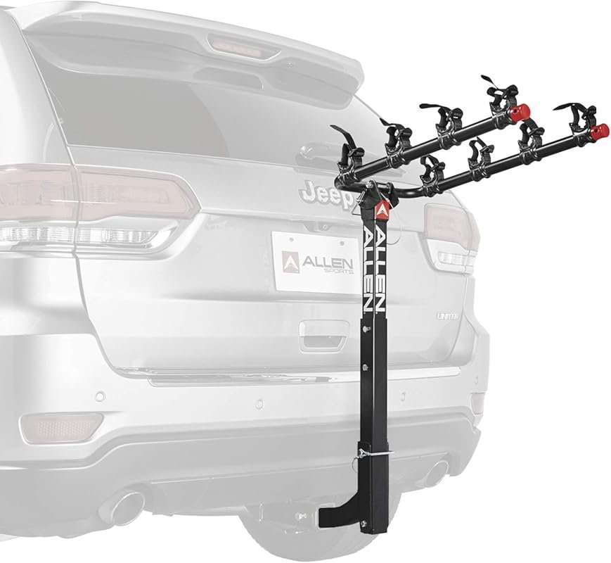 Allen Sports Deluxe 4-Bike Hitch Mount Rack, 2-Inch Receiver, Sturdy and Reliable