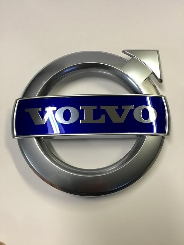 Genuine Volvo 31383033 Front Radiator Grille Emblem in Matt Chrome Finish for Elegant Look