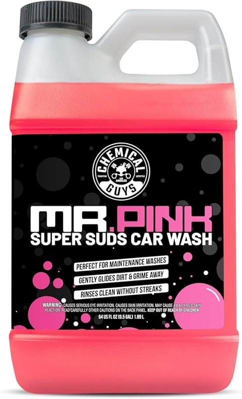 Chemical Guys Mr. Pink Car Wash Soap - Foam Cannon & Bucket Wash for Ultimate Shine, 64 oz