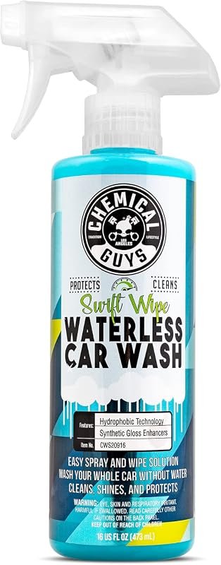 Swift Wipe Waterless Car Wash Spray by Chemical Guys - High Lubrication, 16 oz for Quick Cleaning