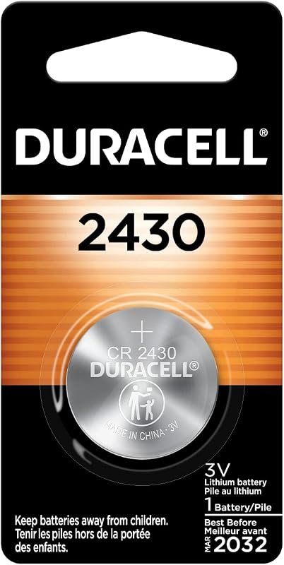 Duracell CR2430 3V Lithium Coin Battery for Watches, Key Fobs, & More - Single Pack