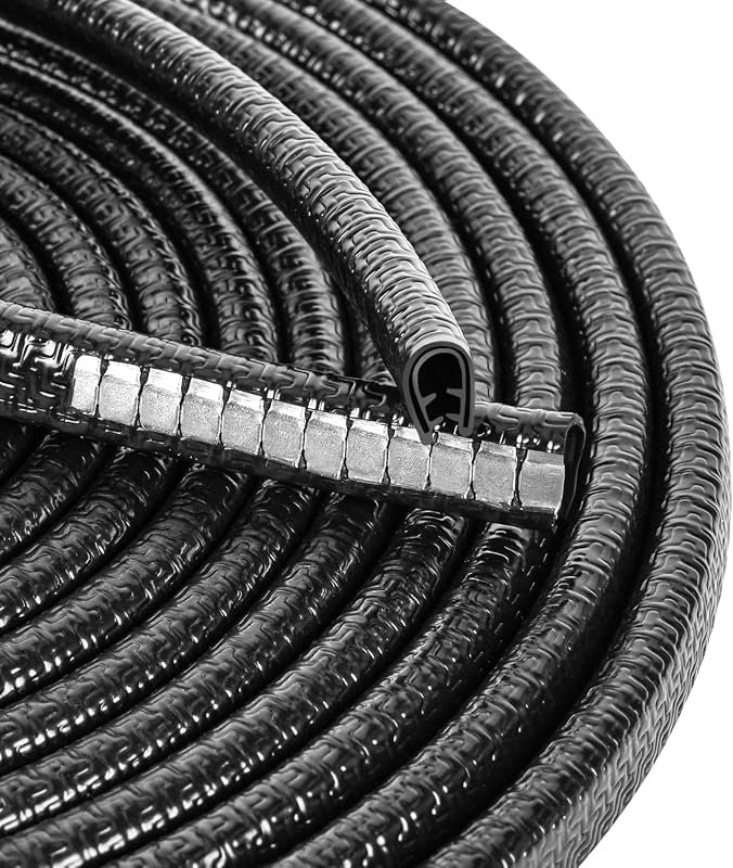 MYFAMIREA 33Ft Long U Shape Rubber Edge Guard for Car Doors - Easy to Cut, No Adhesive
