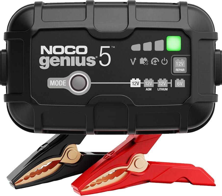 NOCO GENIUS5 Smart Battery Charger, 5A for 6/12V Trickle Charging and Maintenance