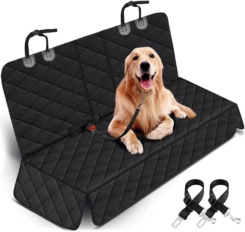 Yuntec Dog Car Seat Cover - Durable Back Seat Protector for Pets, Easy to Clean