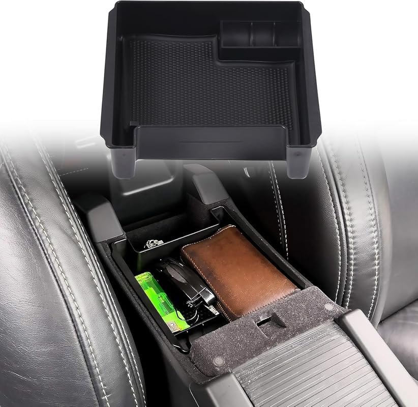 Black Center Console Armrest Storage Box with Mat for Volvo S60 S60L V60 XC60 2009-2017