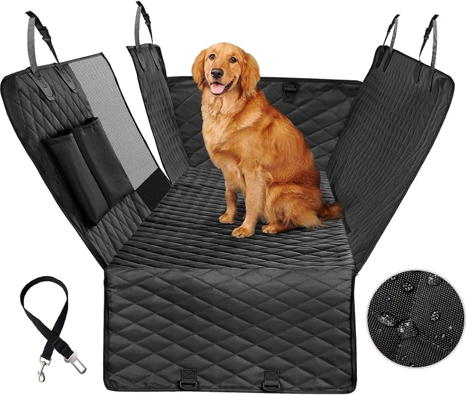 Vailge X-Large Waterproof Dog Car Hammock with Mesh Window, Anti-Slip, Scratch Prevention for Back Seat
