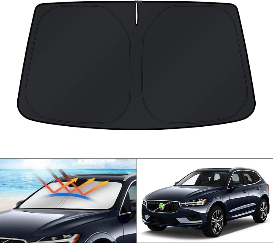KUST Custom Fit Windshield Sun Shade for 2018-2026 Volvo XC60 - UV Ray Protector