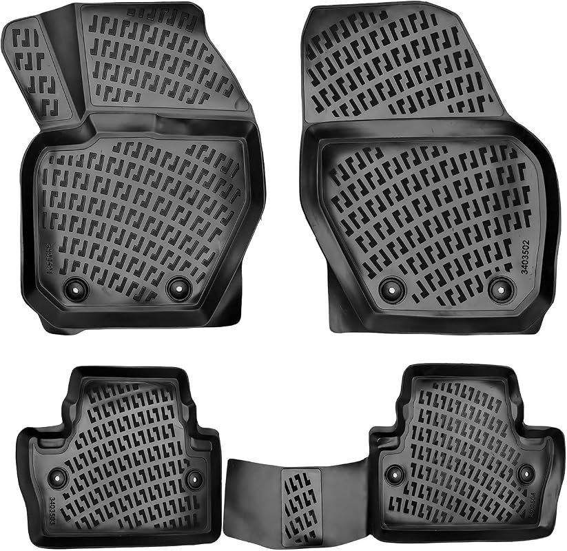 Custom Fit RizLiner Floor Mats for Volvo S60 2011-2018 & V60 2015-2018, No Inscription Models