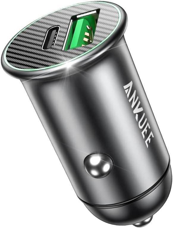 Ankuee USB-C Car Charger with PD 60W and QC3.0 30W for Quick Charging