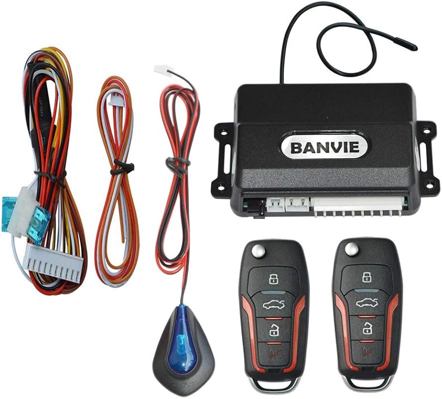 Keyless Entry System with 4-Button Remote Control for Central Door Locking