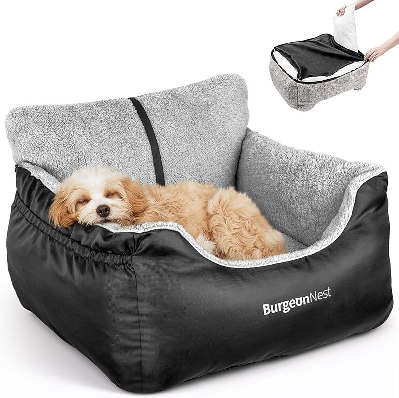 BurgeonNest Dog Car Seat for Small Pets Under 25 lbs, Portable and Comfortable