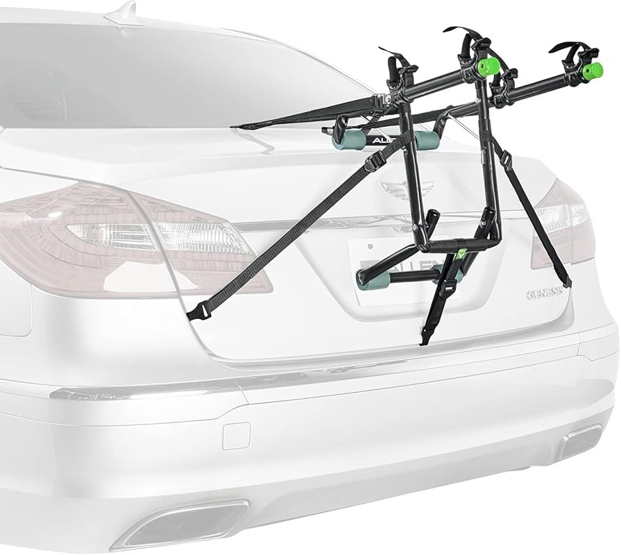 Allen Sports Deluxe 2-Bike Trunk Mount Rack ZN102 - Convenient, Adjustable, and Sturdy Design