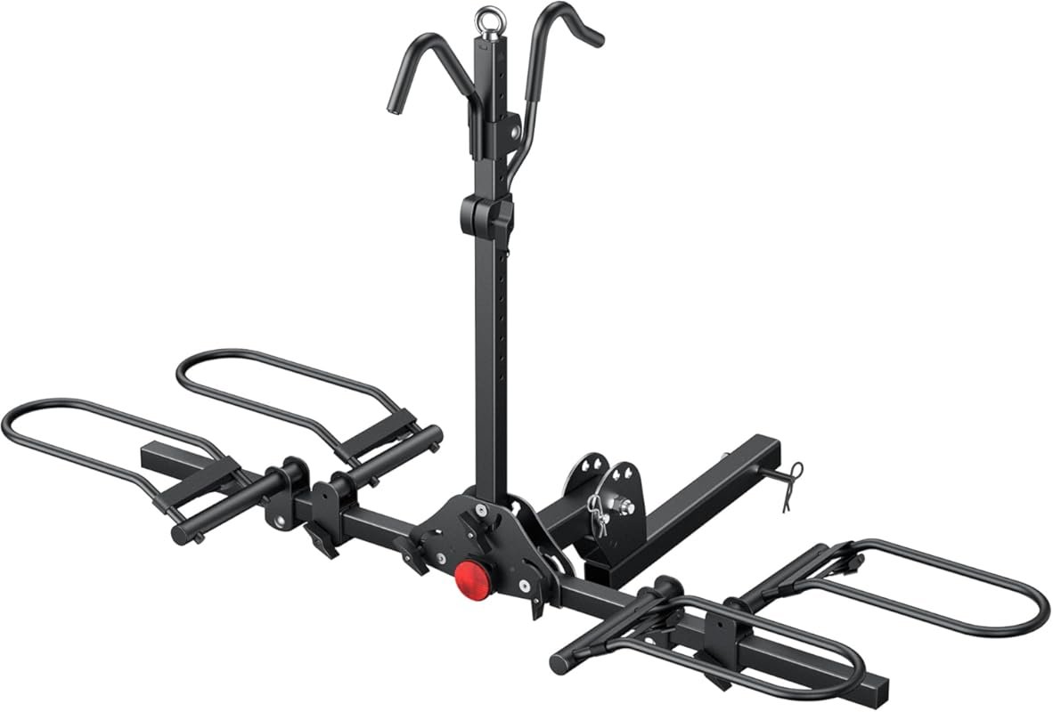 Young 200LB 2-Bike Hitch Rack - Smart Tilting, Easy Fold for SUVs and Cars