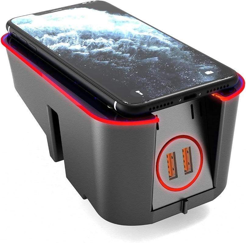 Car Wireless Charger Mount for Volvo XC90, XC60, S90, V90, S60, V60 - Supports QC 3.0 Fast Charging for Various Devices