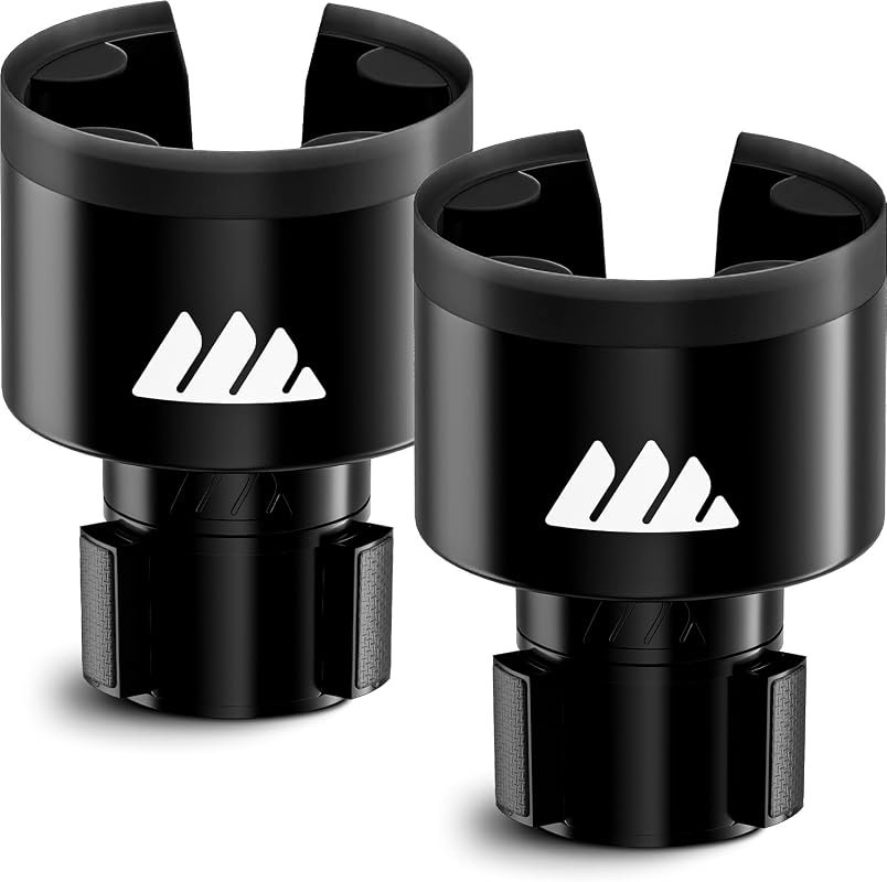 Integral Ultimate Car Cup Holder Expander with Adjustable Base - Convenient 2 Pack for Vehicles