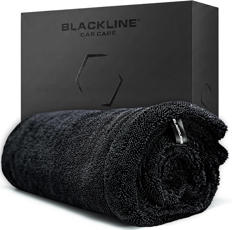 Blackline Microfiber Car Drying Towel, 24"x36", 1300GSM Twisted Loop