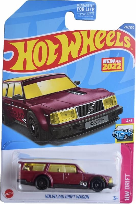 Hot Wheels Volvo 240 Drift Wagon - Collectible Drift Design, Perfect for Racing Enthusiasts