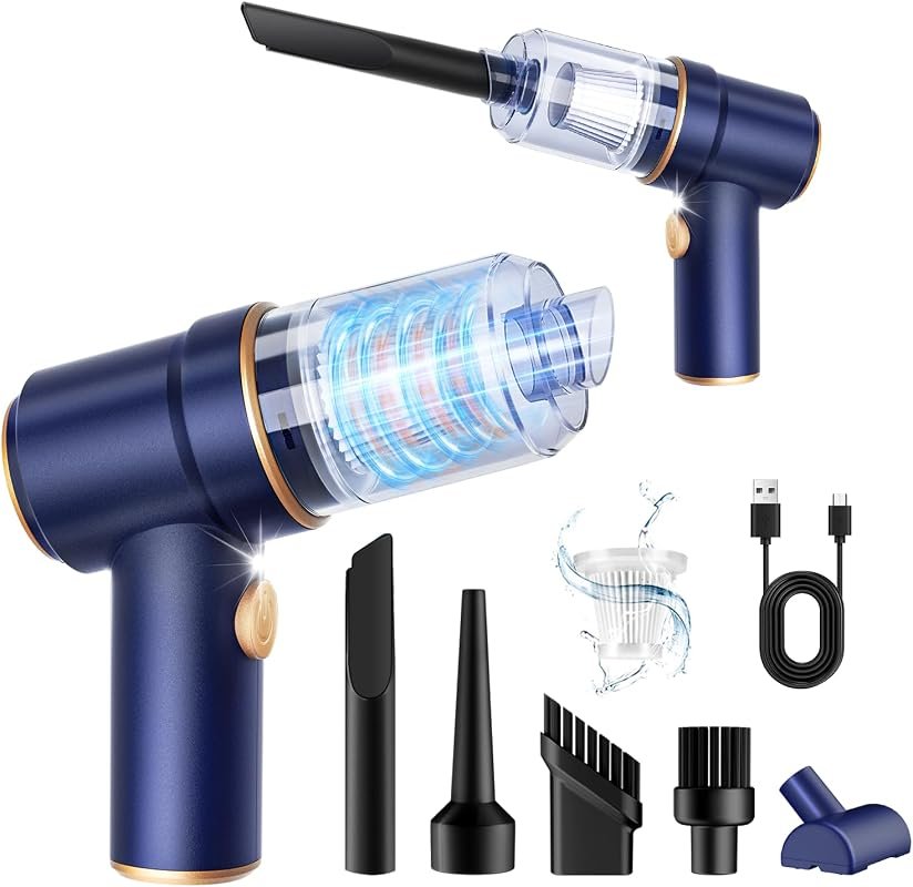 KMM Handheld Car Vacuum Cleaner with Air Duster and Strong Suction for All Cleaning Needs