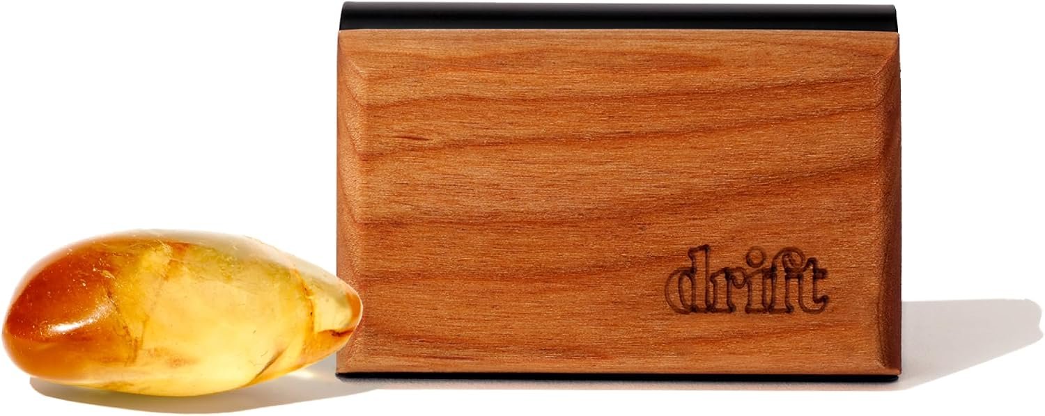 Drift Car Air Freshener - Original Wood Odor Eliminator with Amber Scent Starter Kit and Essential Oils