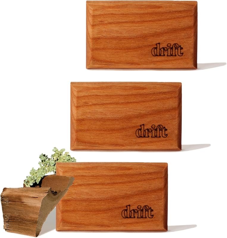 Drift Car Air Freshener - Original Wood Odor Eliminator with Teak Scent, 3 Pack Refill, Essential Oils