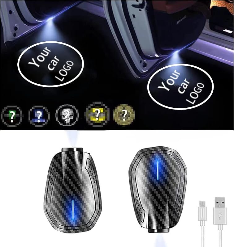 LOWEEY Car Door Lights Logo Projector - Wireless Puddle Lights Compatible with Most Vehicles