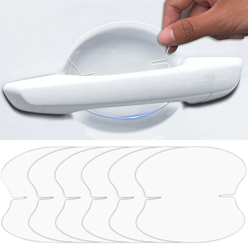 10pcs Clear Car Door Handle Scratch Protector TPU Stickers for Universal Vehicle Protection