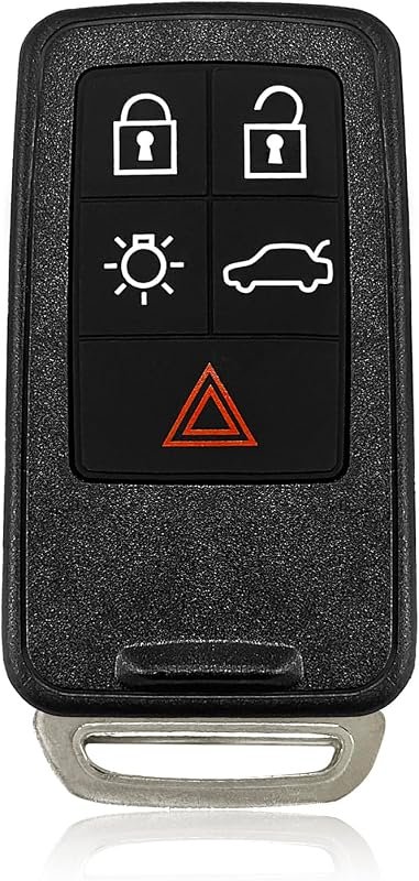 Replacement Key Fob Remote for 2007-2017 Volvo Models, 5 Button, 433MHz Frequency