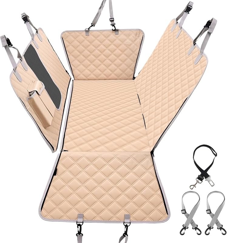 Bark Lover Dog Car Seat Covers, Waterproof Hammock for Full Coverage in Cars, Trucks & SUVs