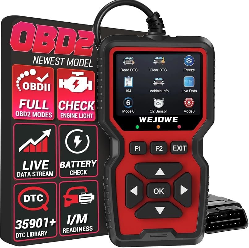 Upgraded OBD2 Scanner: Efficient Check Engine Light Reader with Live Data Stream and 50,000+ DTCs Lookup