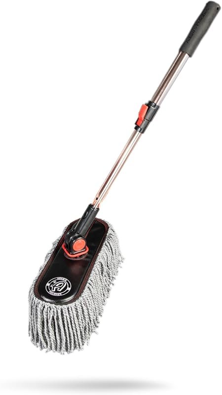 Adam's Polishes Microfiber Duster – Premium Large Duster Kit with Extendable Handle for Safe Dust Removal