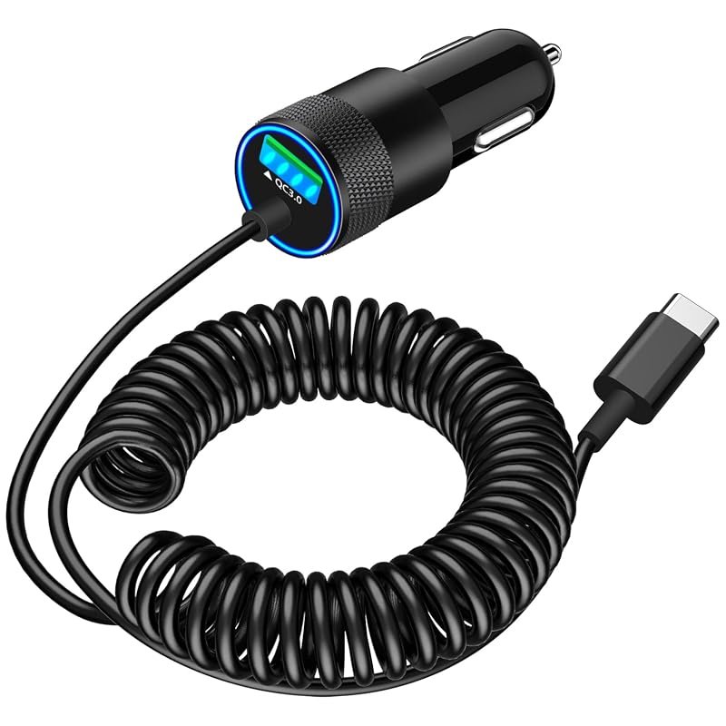 Apple MFi Certified iPhone 17 Car Charger with Fast Charging and 6FT Type C Cable