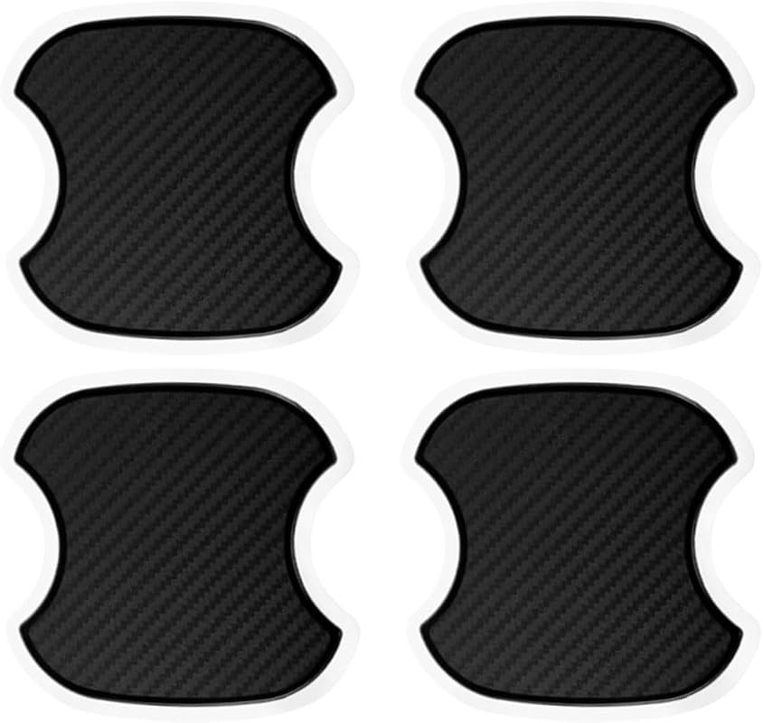 Smilfuy 4PCS TPU Carbon Fiber Car Door Handle Scratch Protectors - Stylish and Durable