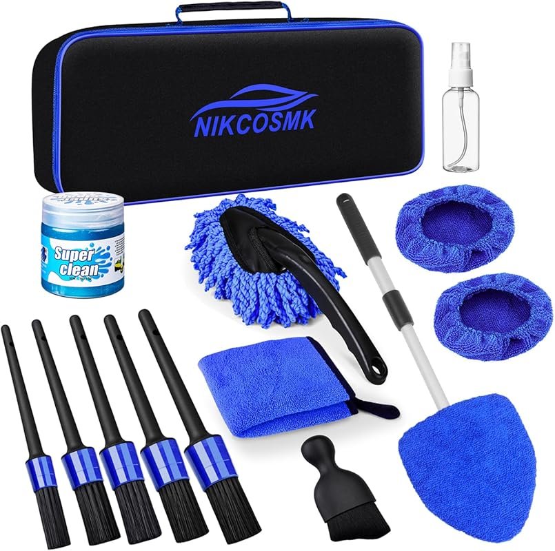 Windshield Cleaner Tool – Complete Car Interior Detailing Brush Kit for Easy and Effective Cleaning